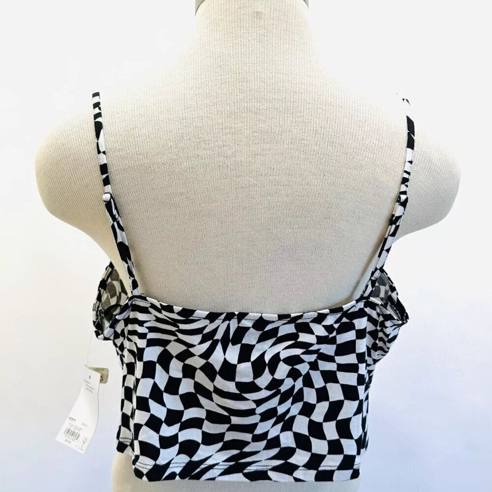 NWT SO GOODS FOR LIFE Juniors Sleeveless Straps Pullover V-Neck Checkers Top XL - Picture 9 of 10